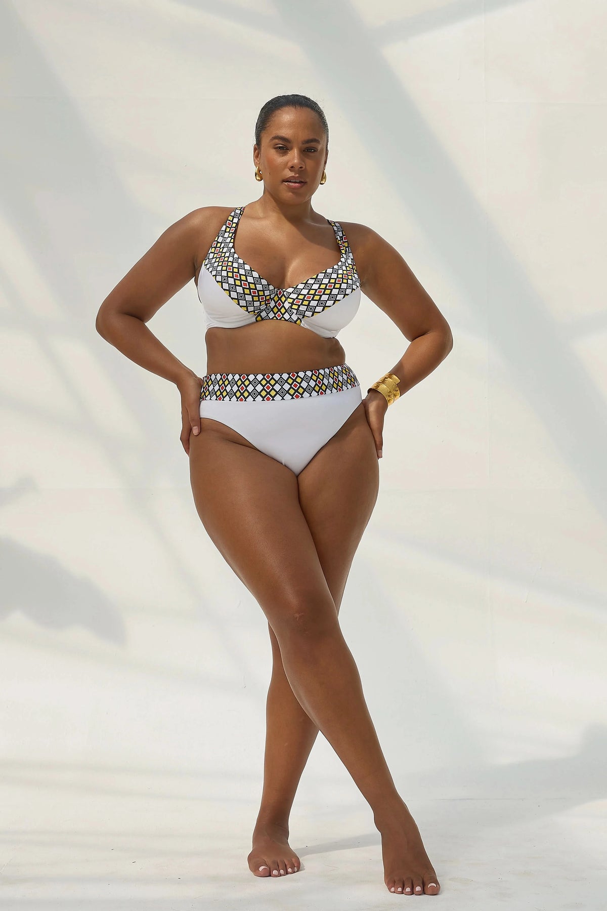 Choochee Bikini Top – Plunge Neck, Tilet Print | Aiyana Swimwear Choochee Bikini Top – Plunge Neck, Tilet Print | Aiyana Swimwear